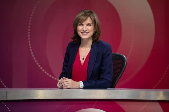 Fiona Bruce will host BBC Question Time this week. Picture; PA