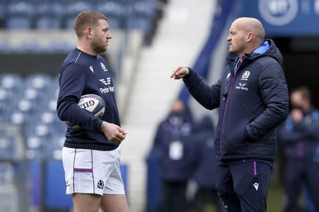 Finn Russell and Gregor Townsend haven't always seen eye to eye. (Photo by Craig Williamson / SNS Group)