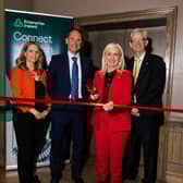 Photographed at the Enterprise Ireland Business Leaders Dinner in Glasgow are (L to R) Emma Farrell, Senior Market Advisor UK CreaTech Sector, Enterprise Ireland; Pat Stack, Head of Business Development & Marketing at Uniquely; Minister Niamh Smyth TD, Minister of State for Trade Promotion, Artificial Intelligence and Digital Transformation; and Joe Healy, Head of Global Markets, Enterprise Ireland.