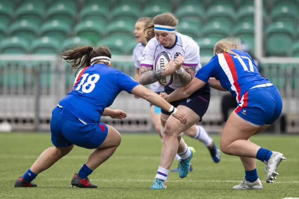 Jake Konkel-Roberts, pictured in action for Scotland last year against France.