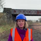 Jenny Gilruth visiting the Leven line as Mid--Fife and Glenrothes MSP in December, a month before being appointed transport minister. Picture: Scotland's Railway