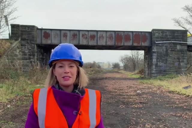 Jenny Gilruth visiting the Leven line as Mid--Fife and Glenrothes MSP in December, a month before being appointed transport minister. Picture: Scotland's Railway