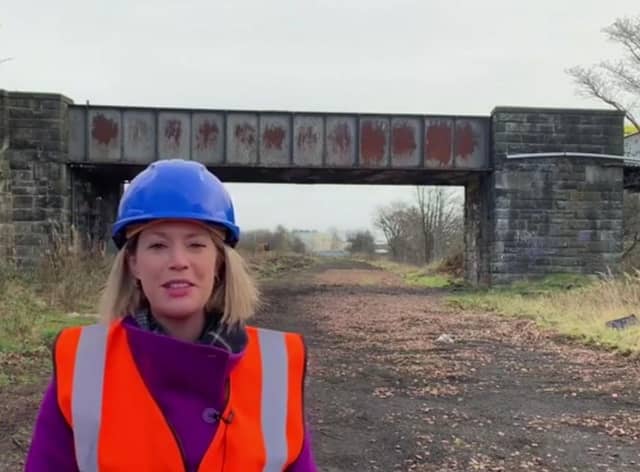Jenny Gilruth visiting the Leven line as Mid--Fife and Glenrothes MSP in December, a month before being appointed transport minister. Picture: Scotland's Railway