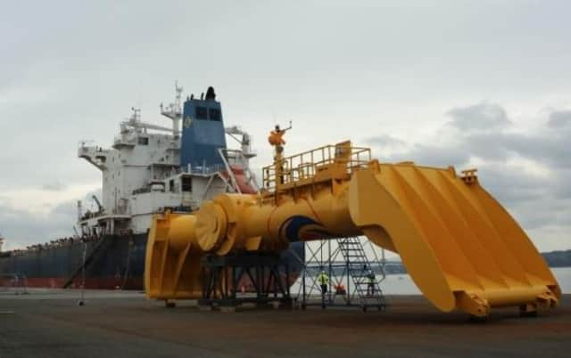 Mocean Energy’s prototype device at Rosyth