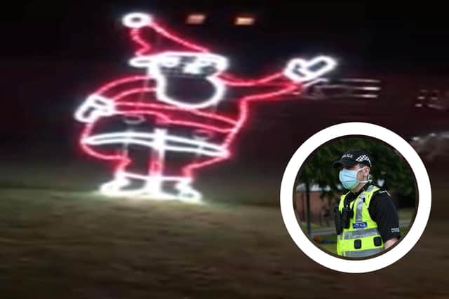 Police are investigating the theft of a light-up Santa, which was stolen from a village in Aberdeenshire last weekend.
