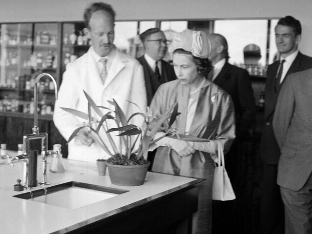 The Queen visits the Royal Botanic Gardens in 1969.
