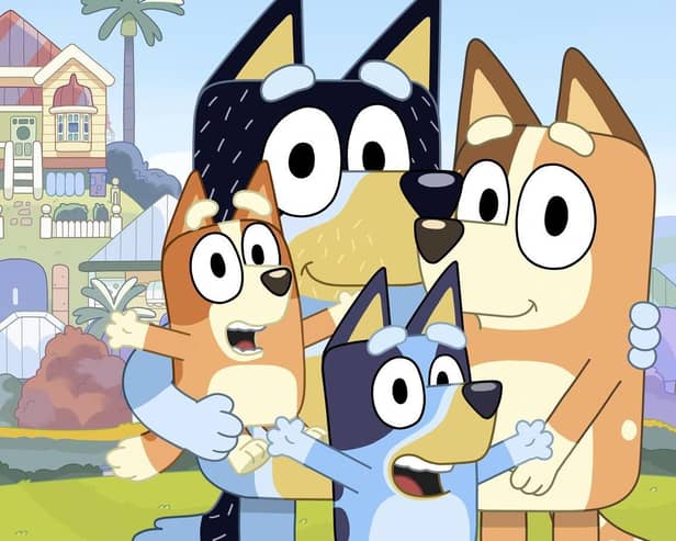 Bluey, Bingo, Bandit and Chilli. They might be cartoon dogs, but their portrayal of family life is top-notch. Picture: Ludo Studio