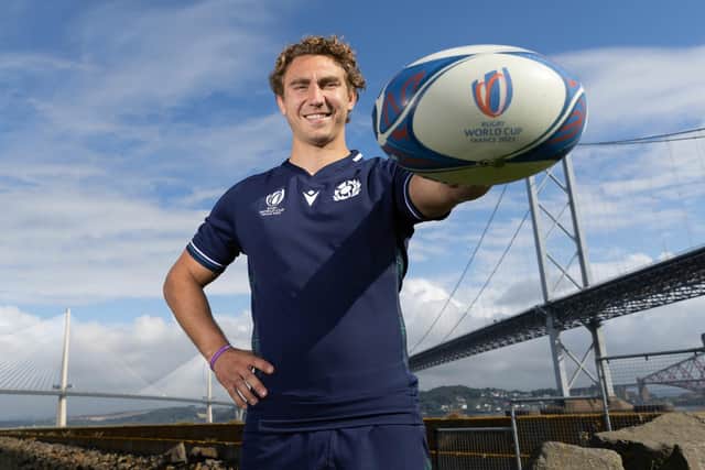Scotland captain Jamie Ritchie during the Rugby World Cup squad announcement at Scott's Restaurant, Queensferry. (Photo by Craig Williamson / SNS Group)