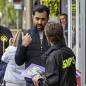 First Minister Humza Yousaf during a visit to Bellshill in North Lanarkshire ahead of First Minister's Questions. Picture: Robert Perry/PA Wire
