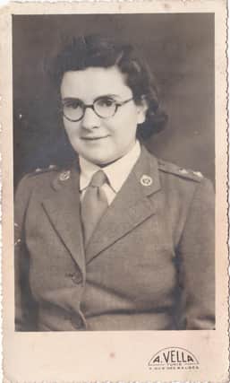 Margaret Sclater pictured in uniform in 1943
