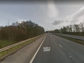 Part of the M9 near to where the crash happened on Tuesday afternoon picture: Google images