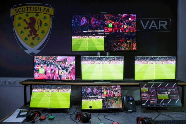 A view inside the VAR headquarters at Clydesdale House, which will be in operation for the first time when Hibs host St Johnstone on Friday. (Photo by Alan Harvey / SNS Group)