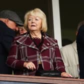Ann Budge during the Scottish Cup semi-final between Hearts and Hibs at Hampden.
