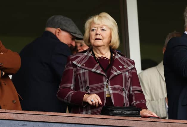 Ann Budge during the Scottish Cup semi-final between Hearts and Hibs at Hampden.