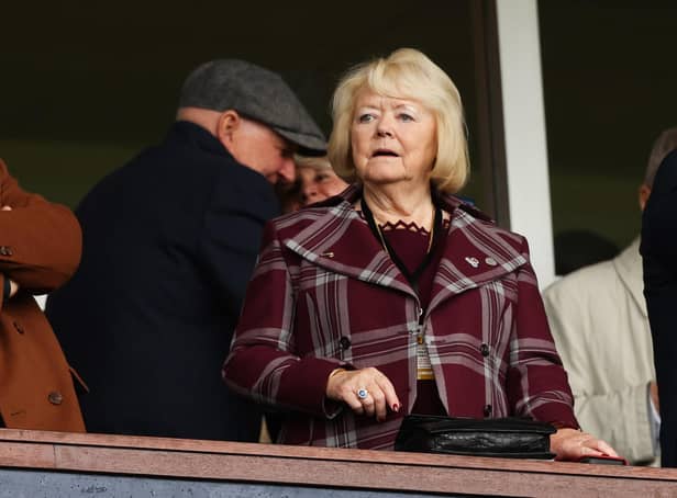 Ann Budge during the Scottish Cup semi-final between Hearts and Hibs at Hampden.