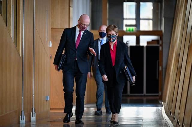 First Minister Nicola Sturgeon and Deputy First Minister John Swinney say Scotland is in grave danger from Omicron (Picture: Jeff J Mitchell/Getty Images)