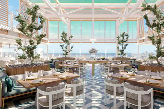 The Marquee dining area, which becomes 'The Grill' during the evening. Image: Silversea