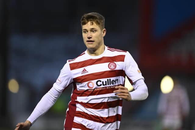 Tony's son George Stanger in action for Hamilton against Motherwell in the Scottish Premiership last season. Picture: Rob Casey/SNS