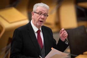 Michael Russell, who stood down as an SNP last year, speaks in the Scottish Parliament (Picture: Jane Barlow/pool/Getty Images)
