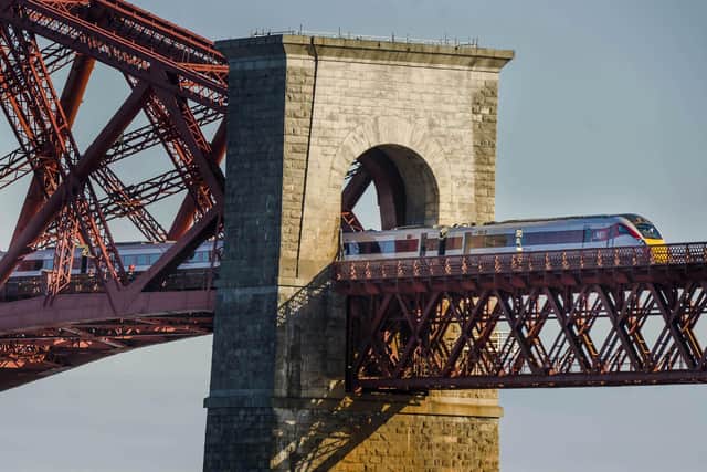An LNER Azuma train crosses the Forth Bridge (Picture: Euan Cherry/PA)