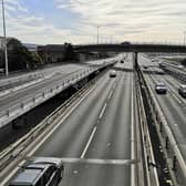 The M8 motorway is not part of Glasgow's LEZ, but many exits will land drivers directly inside the area where restrictions on the dirtiest vehicles apply. Picture: David MacArthur/University of Glasgow
