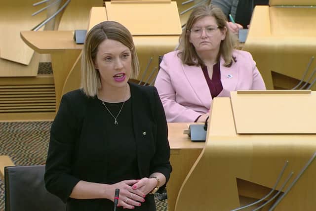 Jenny Gilruth told MSPs: “The shock of the impact of this accident was widely and keenly felt – and I know it continues to be so.” Picture: Scottish Parliament TV