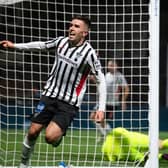 KIRKCALDY, SCOTLAND - SEPTEMBER 29: Dunfermline's Kevin O'Hara celebrates making it 1-1 against Raith Rovers.