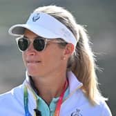 European captain Suzann Pettersen looks on during practice prior to the the Solheim Cup at Finca Cortesin Golf Club in Casares, Spain. Picture: Stuart Franklin/Getty Images.