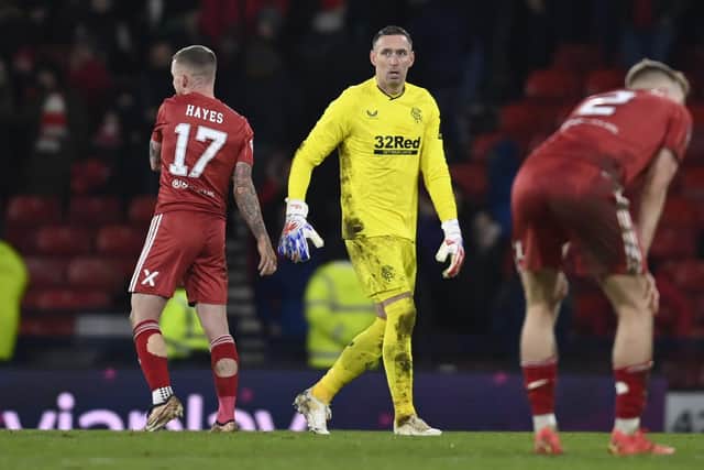 Allan McGregor made two good saves in extra time to keep Rangers ahead against Aberdeen on Sunday.