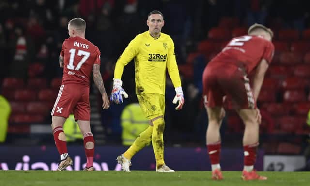 Allan McGregor made two good saves in extra time to keep Rangers ahead against Aberdeen on Sunday.
