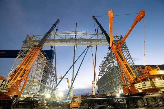 J&D Pierce has been involved in many of Scotland's largest steelwork contracts including fabrication work at Rosyth dockyard. Picture: contributed.