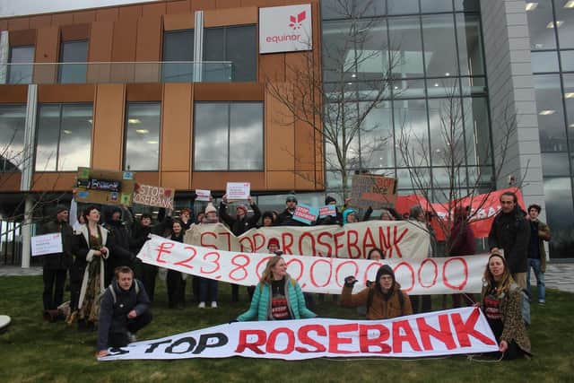 Environmental campaigners say extraction at Rosebank, which is expected to produce 500m barrels of oil in its lifetime, should not go ahead because of the impacts on climate change. Picture: FoES