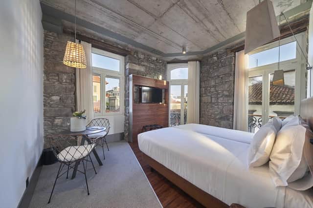 A double room at Hotel Caju, Funchal.