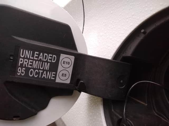 New cars feature a sticker confirming that they are E10 compatible
