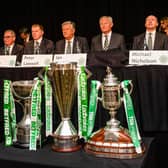 Celtic boss Neil Lennon and the club's board at last year's AGM. Picture: SNS