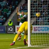 Martin Boyle equalises for Hibs but it was a tell of missed chances for the Easter Road side in their Europa Conference League third qualifying round first leg tie with HNK Rijeka (Photo by Craig Foy / SNS Group)