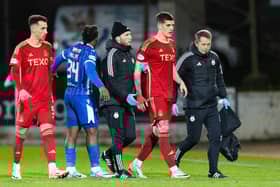 Aberdeen's Slobodan Rubezic went off injured against St Johnstone and won't be involved against Hearts.