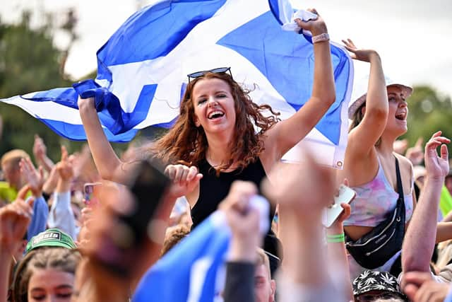 Festival goers attend TRNSMT 2021, the first year back after the pandemic. Photo: Jeff J Mitchell/Getty Images.