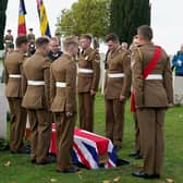 Yorkshire-born Lance Corporal Robert Cook, who served with 2nd Battalion The Essex Regiment and died in the First World War, is laid to rest with full military honours