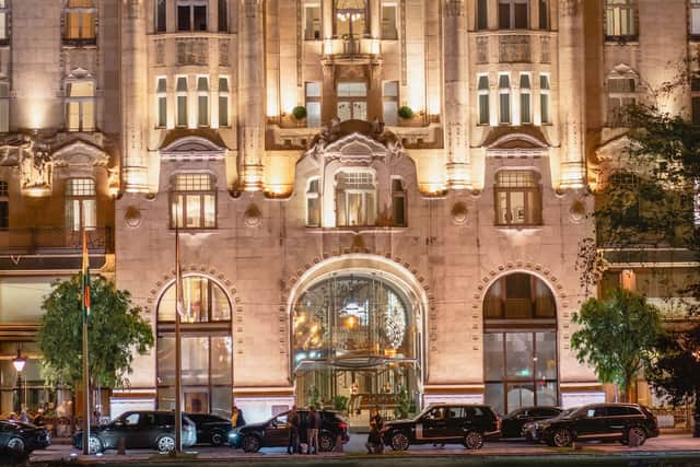 The grand entrance to the Four Seasons Hotel Gresham Palace. Image: Four Seasons