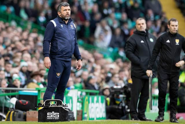 St Johnstone manager Callum Davidson at Celtic Park. (Photo by Craig Williamson / SNS Group)