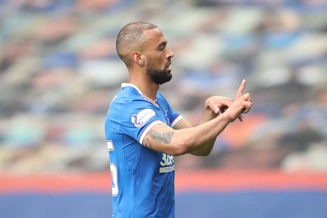 Rangers forward Kemar Roofe, currently serving a four-match Uefa suspension, will return to action in Saturday's Premiership fixture at Dundee United. (Photo by Ian MacNicol/Getty Images)