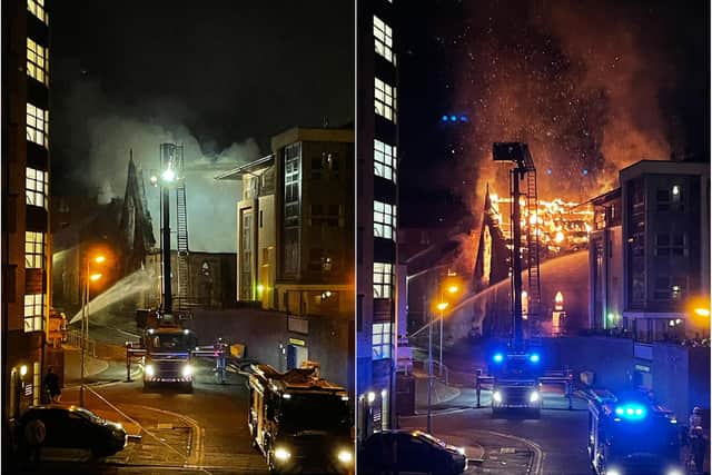 Partick Bridge Street: Local resident's evacuated in the early hours after emergency services attend a large fire in Glasgow church