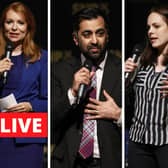 All three candidates, Kate Forbes, Humza Yousaf and Ash Regan, will take part in the first TV debate following the shock resignation of Nicola Sturgeon.