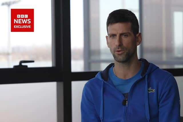 Novak Djokovic who says he will not defend his Wimbledon or French Open titles if the tournaments require mandatory vaccination for competitors. Image: BBC