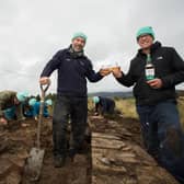 Derek Alexander, Head of Archaeology at National Trust for Scotland and Alan Winchester,  Glenlivet's Master Distiller, at the old site of The Glenlivet Distillery. PIC: Alison Gilbert.