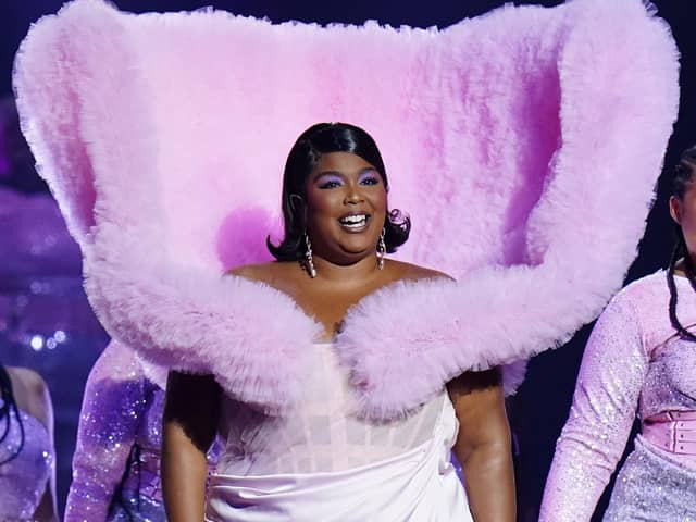 Lizzo at the Brits. She's on the bill for Glastonbury but not as a headliner even though she 'totally could be' admit the organisers. (Picture: Ian West/PA)