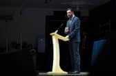 First Minister Humza Yousaf speaking at the SNP independence convention at Caird Hall in Dundee. Picture: Jane Barlow/PA Wire