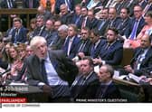Boris Johnson at Prime Minister's Questions. Picture: BBC Parliament