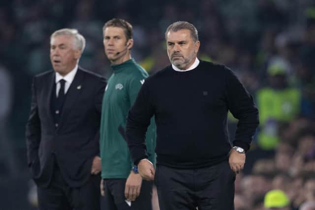 Celtic manager Ange Postecoglou on the touchline against Real Madrid in Tuesday's Champions League group stage opener. (Photo by Craig Williamson / SNS Group)